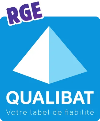 Logo Qualibat — label de fiabilité, avec mention RGE